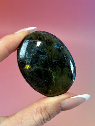 MIDNIGHT LABRADORITE PALM STONE (2) Palm stone The Crystal Avenues 