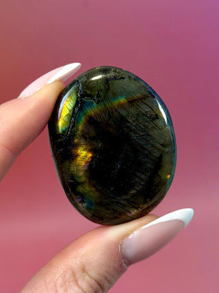 MIDNIGHT LABRADORITE PALM STONE (20) Palm stone The Crystal Avenues 
