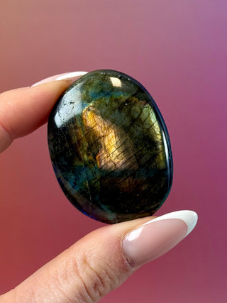 MIDNIGHT LABRADORITE PALM STONE (23) Palm stone The Crystal Avenues 