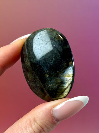 MIDNIGHT LABRADORITE PALM STONE (23) Palm stone The Crystal Avenues 