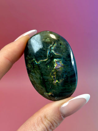 MIDNIGHT LABRADORITE PALM STONE (7) Palm stone The Crystal Avenues 