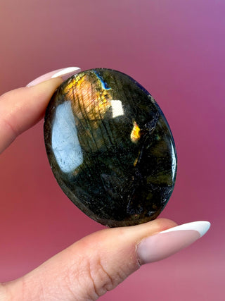 MIDNIGHT LABRADORITE PALM STONE (8) Palm stone The Crystal Avenues 