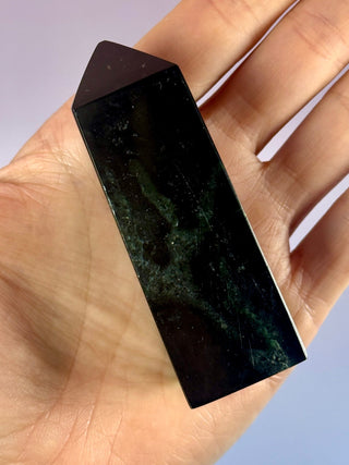Midnight Nephrite Jade – Polished Tower (1) Tower The Crystal Avenues 