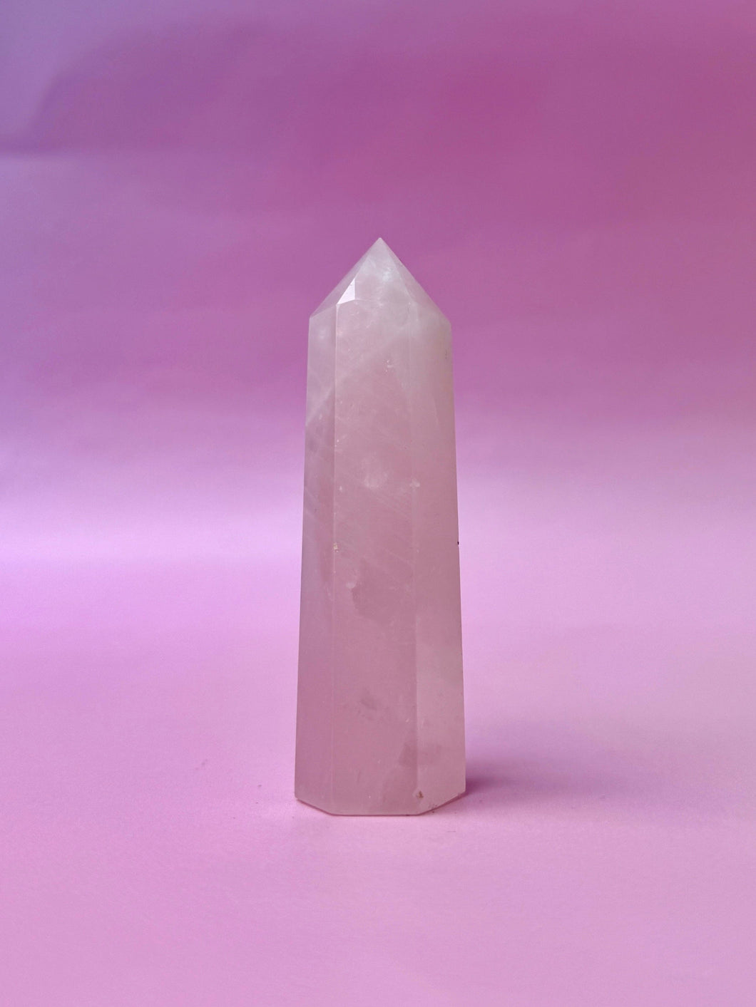 MILKY PINK ROSE QUARTZ TOWER (4) The Crystal Avenues 