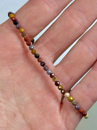 MOOKAITE JASPER FACET STRETCH BRACELET Bracelet The Crystal Avenues 