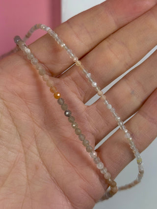 MOONSTONE FACET CHOKER NECKLACE Necklace The Crystal Avenues 