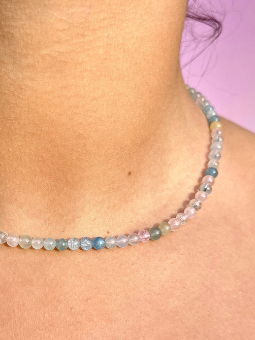 MORGANITE CHOKER NECKLACE Necklace The Crystal Avenues 