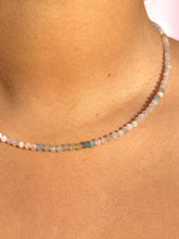 Indlæs billede til gallerivisning MORGANITE FACET CHOKER NECKLACE Necklace The Crystal Avenues 
