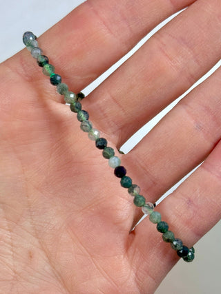 MOSS AGATE FACET STRETCH BRACELET Bracelet The Crystal Avenues 