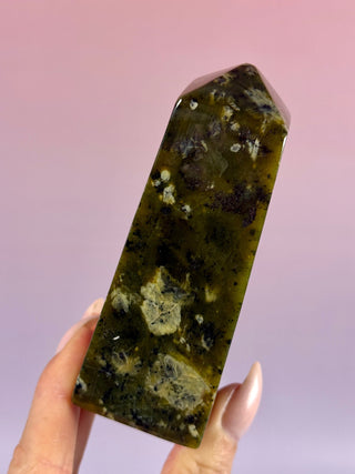 Mossland Nephrite Jade – Polished Tower (1) Tower The Crystal Avenues 