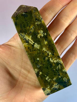 Mossland Nephrite Jade – Polished Tower (2) Tower The Crystal Avenues 