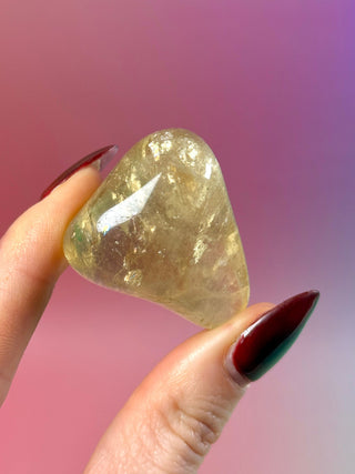 NATURAL CITRINE FREEFORM (2) tumble stone The Crystal Avenues 