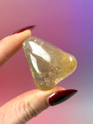 NATURAL CITRINE FREEFORM (2) tumble stone The Crystal Avenues 