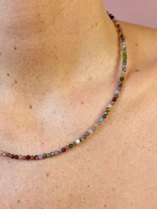 OCEAN JASPER FACET CHOKER NECKLACE Necklace The Crystal Avenues 