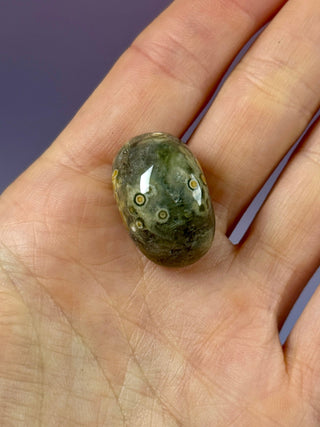 ORBICULAR OCEAN JASPER (14) Tumble Stone The Crystal Avenues 