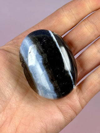 OWYHEE BLUE OPAL - PALM STONE (2) Palm stone The Crystal Avenues 