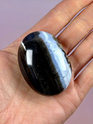 OWYHEE BLUE OPAL - PALM STONE (2) Palm stone The Crystal Avenues 