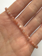 Load image into Gallery viewer, PEACH MOONSTONE BRACELET (4MM) Bracelet The Crystal Avenues 
