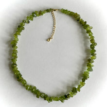 Load image into Gallery viewer, PERIDOT CHIP CHOKER NECKLACE Bracelet The Crystal Avenues 
