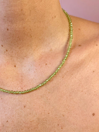 PERIDOT FACET CHOKER NECKLACE Necklace The Crystal Avenues 