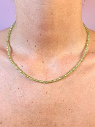 PERIDOT FACET CHOKER NECKLACE Necklace The Crystal Avenues 