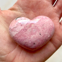 Load image into Gallery viewer, PERUVIAN RHODONITE HEART (5) tumble stone The Crystal Avenues 
