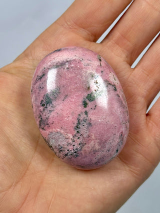 PERUVIAN RHODONITE PALM STONE (1) tumble stone The Crystal Avenues 