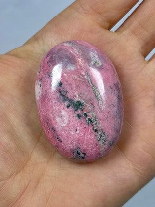 PERUVIAN RHODONITE PALM STONE (3) tumble stone The Crystal Avenues 