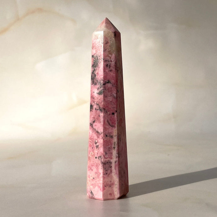 PERUVIAN RHODONITE TOWER (1) tumble stone The Crystal Avenues 