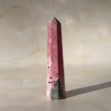 Load image into Gallery viewer, PERUVIAN RHODONITE TOWER (2) tumble stone The Crystal Avenues 
