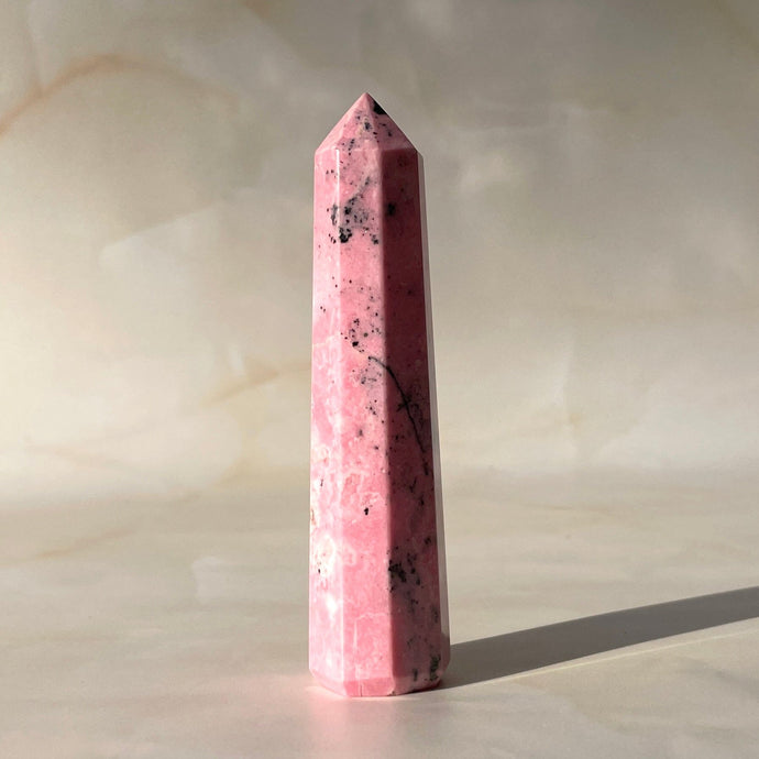 PERUVIAN RHODONITE TOWER (3) tumble stone The Crystal Avenues 