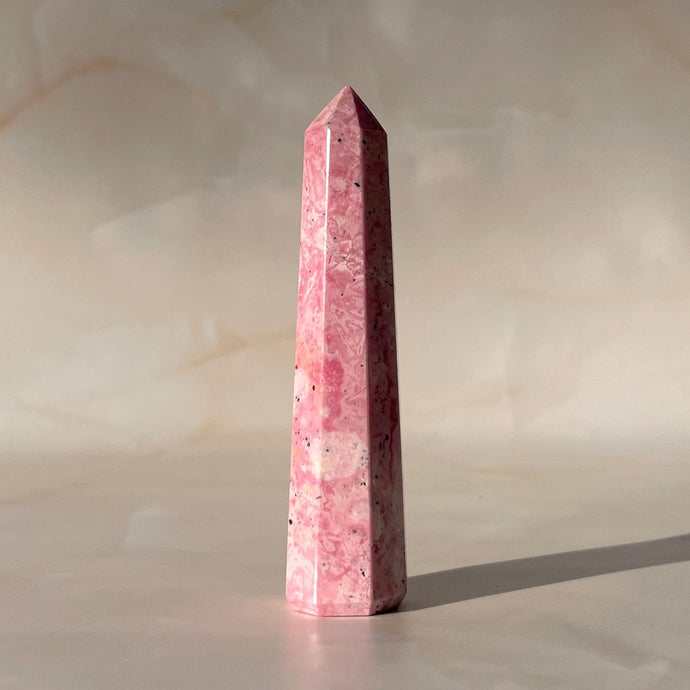 PERUVIAN RHODONITE TOWER (4) tumble stone The Crystal Avenues 