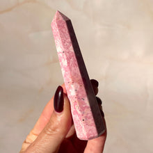 Load image into Gallery viewer, PERUVIAN RHODONITE TOWER (4) tumble stone The Crystal Avenues 
