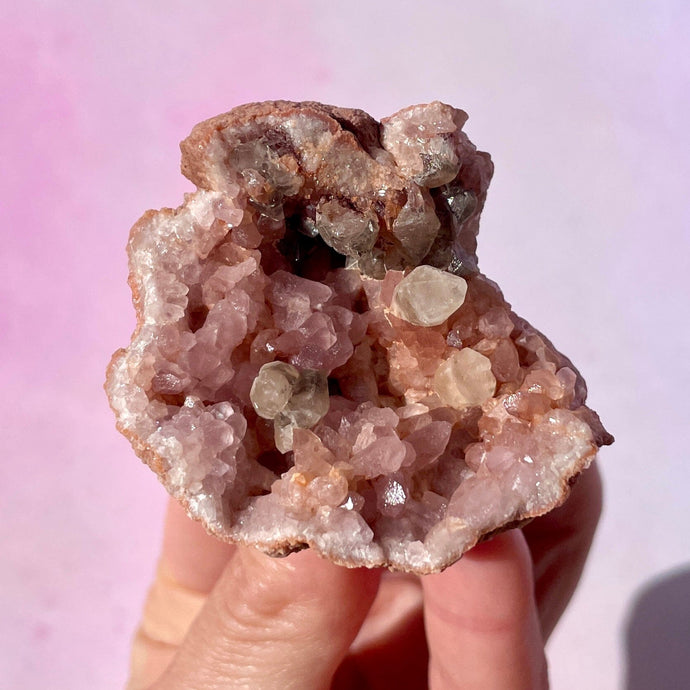 PINK AMETHYST GEODE (20) Druze The Crystal Avenues 