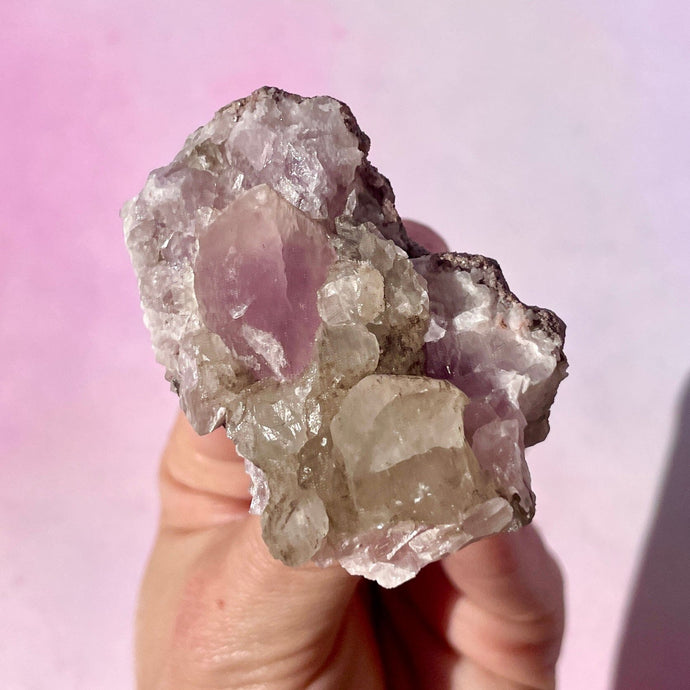 PINK AMETHYST GEODE (32) Druze The Crystal Avenues 