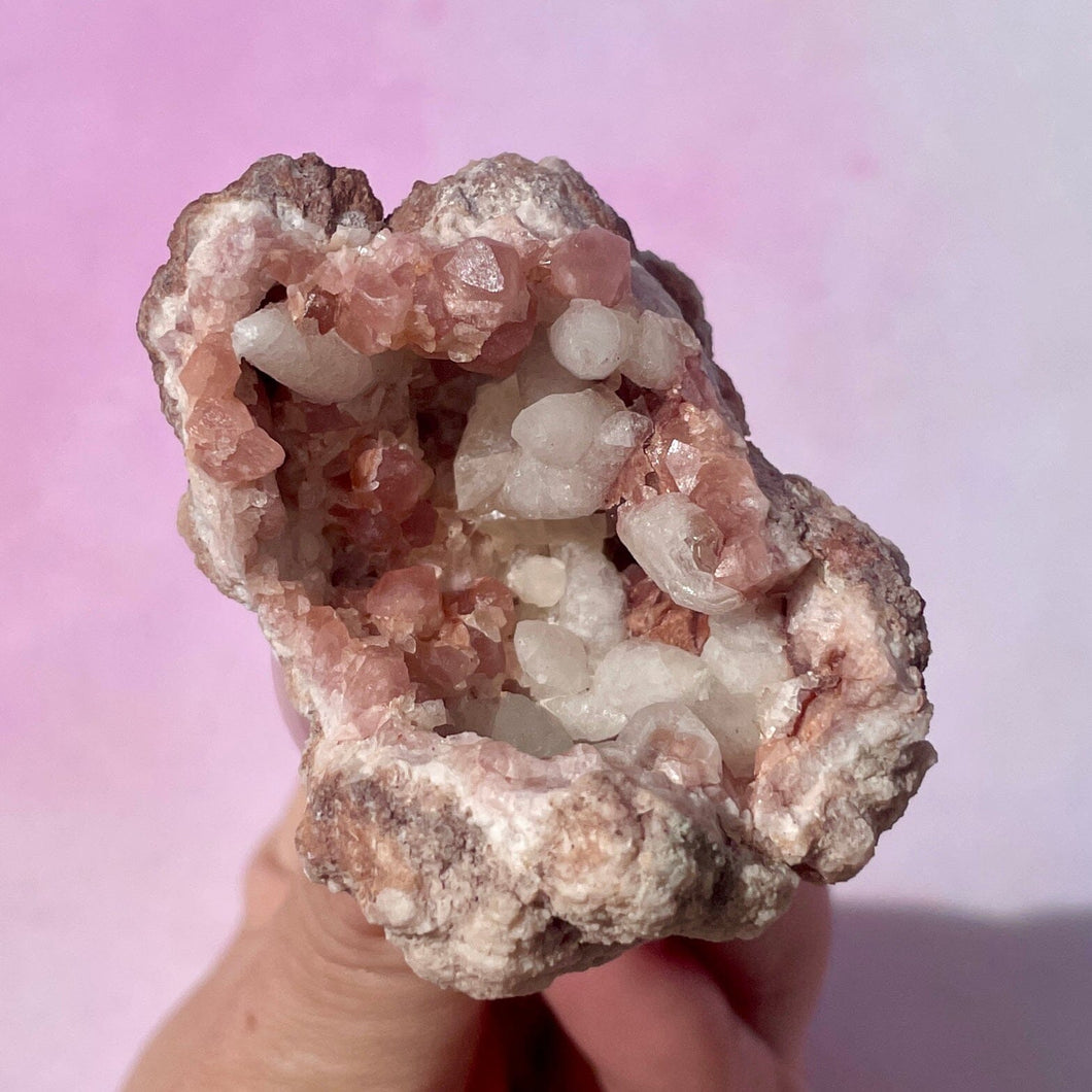 PINK AMETHYST GEODE (7) Druze The Crystal Avenues 