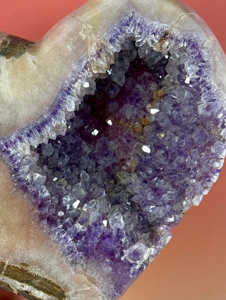 PINK AMETHYST HEART - EXCLUSIVE QUALITY (1) Druze The Crystal Avenues 
