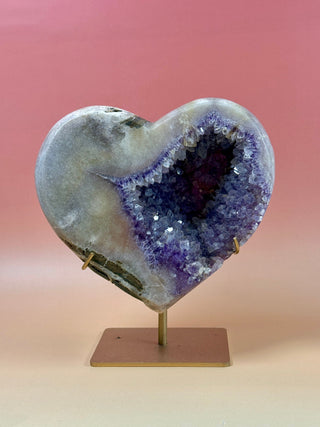 PINK AMETHYST HEART - EXCLUSIVE QUALITY (1) Druze The Crystal Avenues 