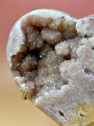 PINK AMETHYST HEART - EXCLUSIVE QUALITY (10) Druze The Crystal Avenues 