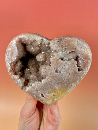 PINK AMETHYST HEART - EXCLUSIVE QUALITY (10) Druze The Crystal Avenues 