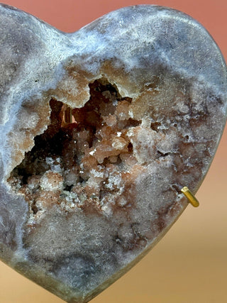 PINK AMETHYST HEART - EXCLUSIVE QUALITY (12) Druze The Crystal Avenues 