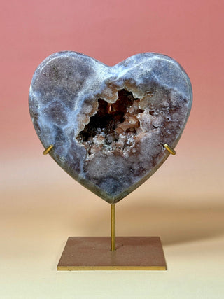 PINK AMETHYST HEART - EXCLUSIVE QUALITY (12) Druze The Crystal Avenues 