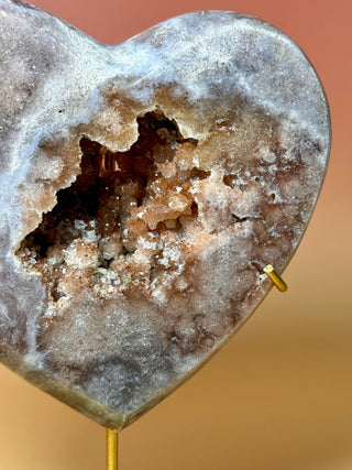 PINK AMETHYST HEART - EXCLUSIVE QUALITY (12) Druze The Crystal Avenues 