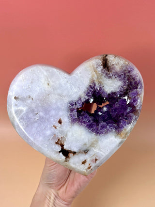 PINK AMETHYST HEART - EXCLUSIVE QUALITY (2) Druze The Crystal Avenues 