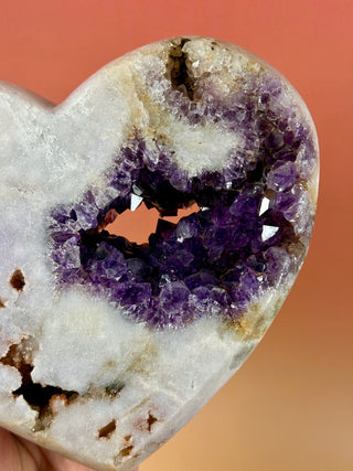 PINK AMETHYST HEART - EXCLUSIVE QUALITY (2) Druze The Crystal Avenues 