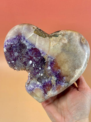 PINK AMETHYST HEART - EXCLUSIVE QUALITY (3) Druze The Crystal Avenues 