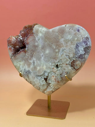 PINK AMETHYST HEART - EXCLUSIVE QUALITY (4) Druze The Crystal Avenues 