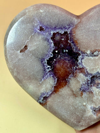 PINK AMETHYST HEART - EXCLUSIVE QUALITY (5) Druze The Crystal Avenues 