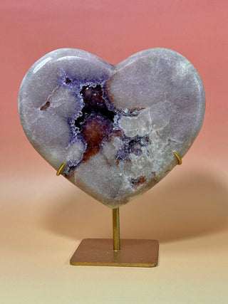 PINK AMETHYST HEART - EXCLUSIVE QUALITY (5) Druze The Crystal Avenues 