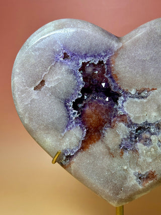 PINK AMETHYST HEART - EXCLUSIVE QUALITY (5) Druze The Crystal Avenues 